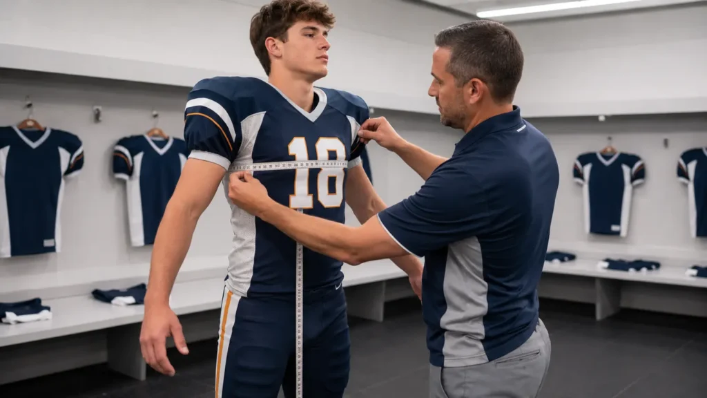 football-jersey-pad-fit-size-set