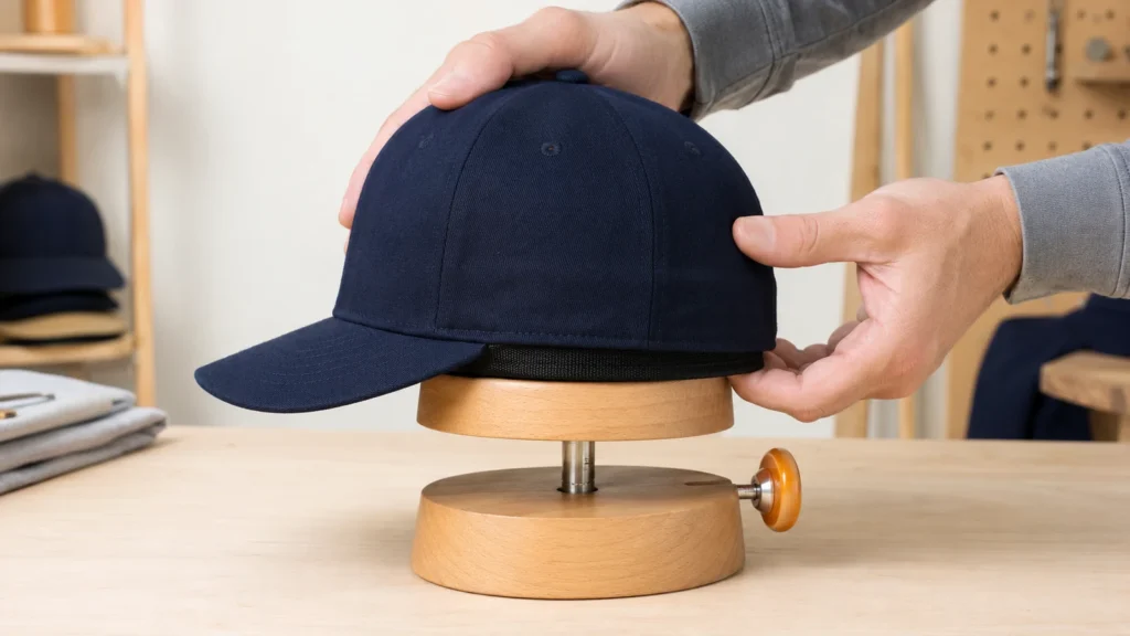 stretch-fitted-baseball-cap-with-hat-stretcher