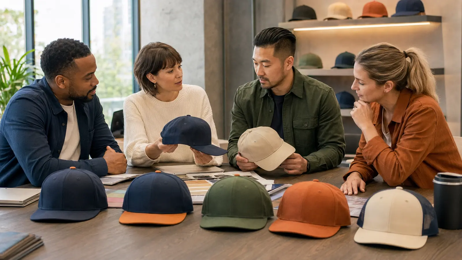 b2b-custom-cap-selection-showroom