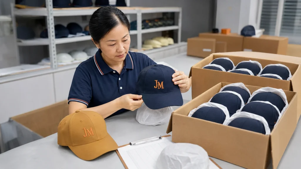 baseball-cap-qc-bulk-packing