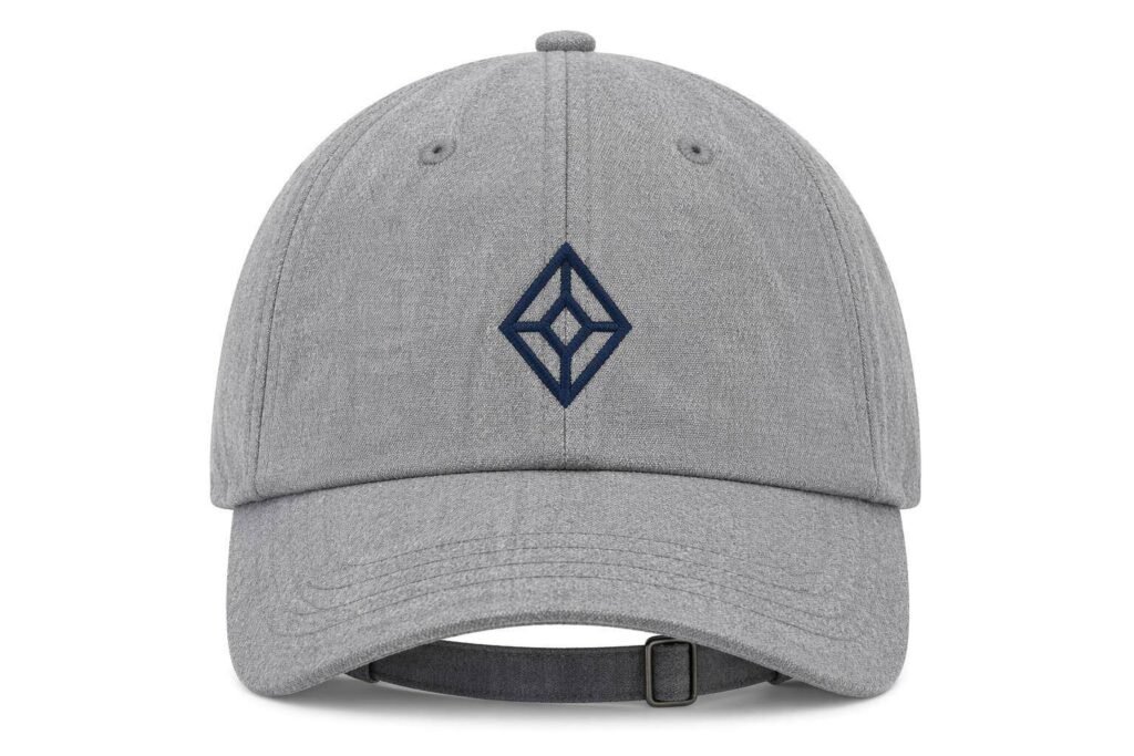 6 Panel Dad Hats—Heather Gray