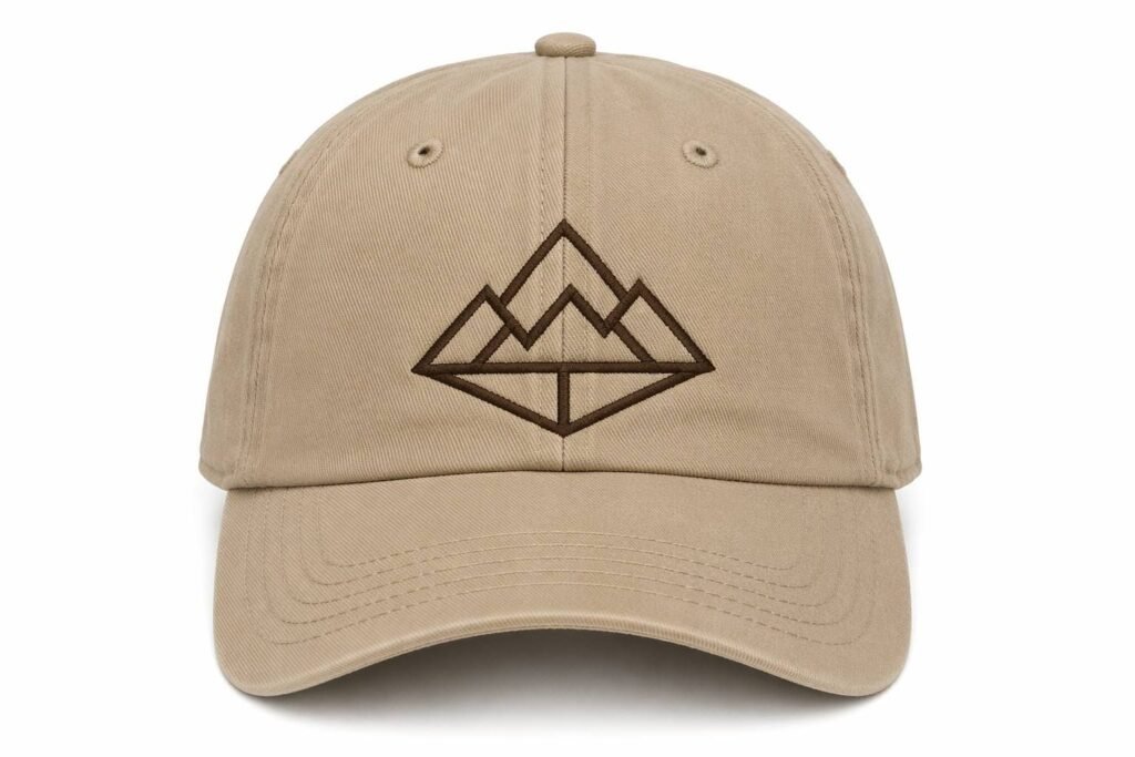 6 Panel Dad Hats—Khaki Brown