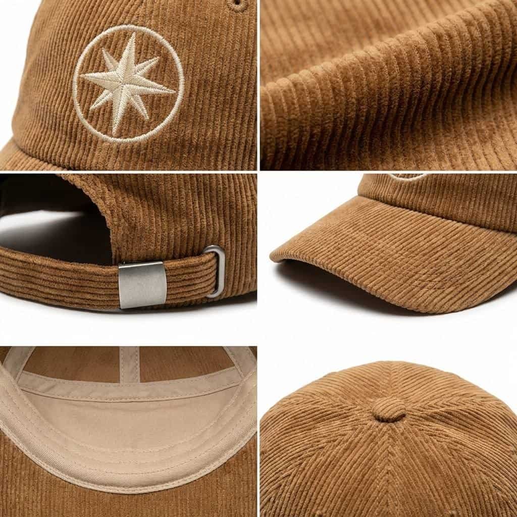 Custom 5-Panel Baseball Caps —Corduroy Lifestyle – Brown Corduroy Hat