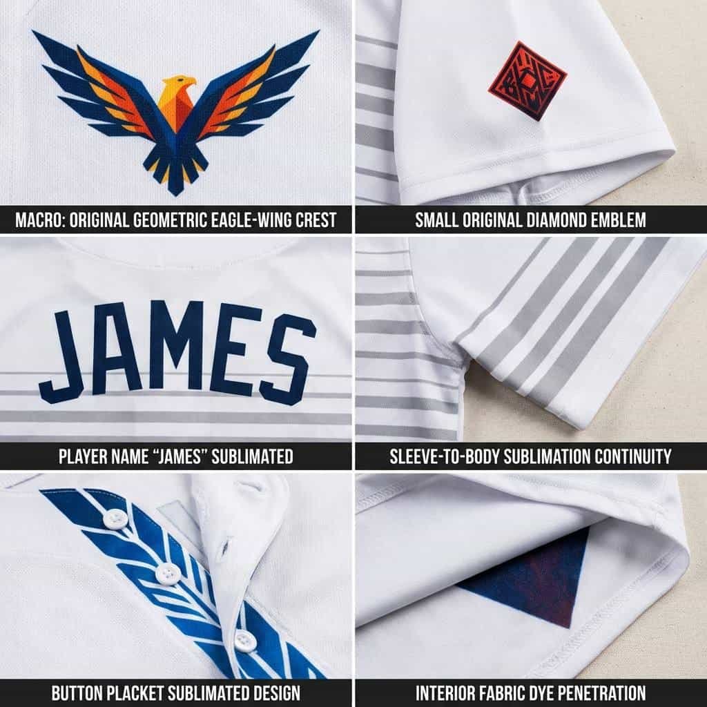 Custom Baseball Jerseys with Logo —Sublimated Logo