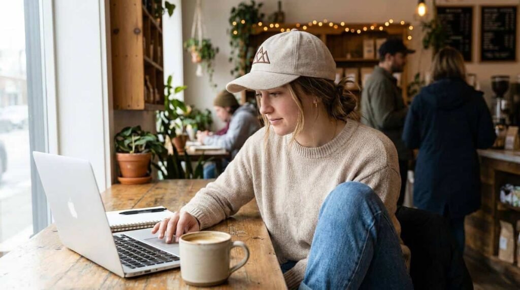 Custom Cotton Baseball Cap —Daily Wear – The Daily Routine for Coffee Shops