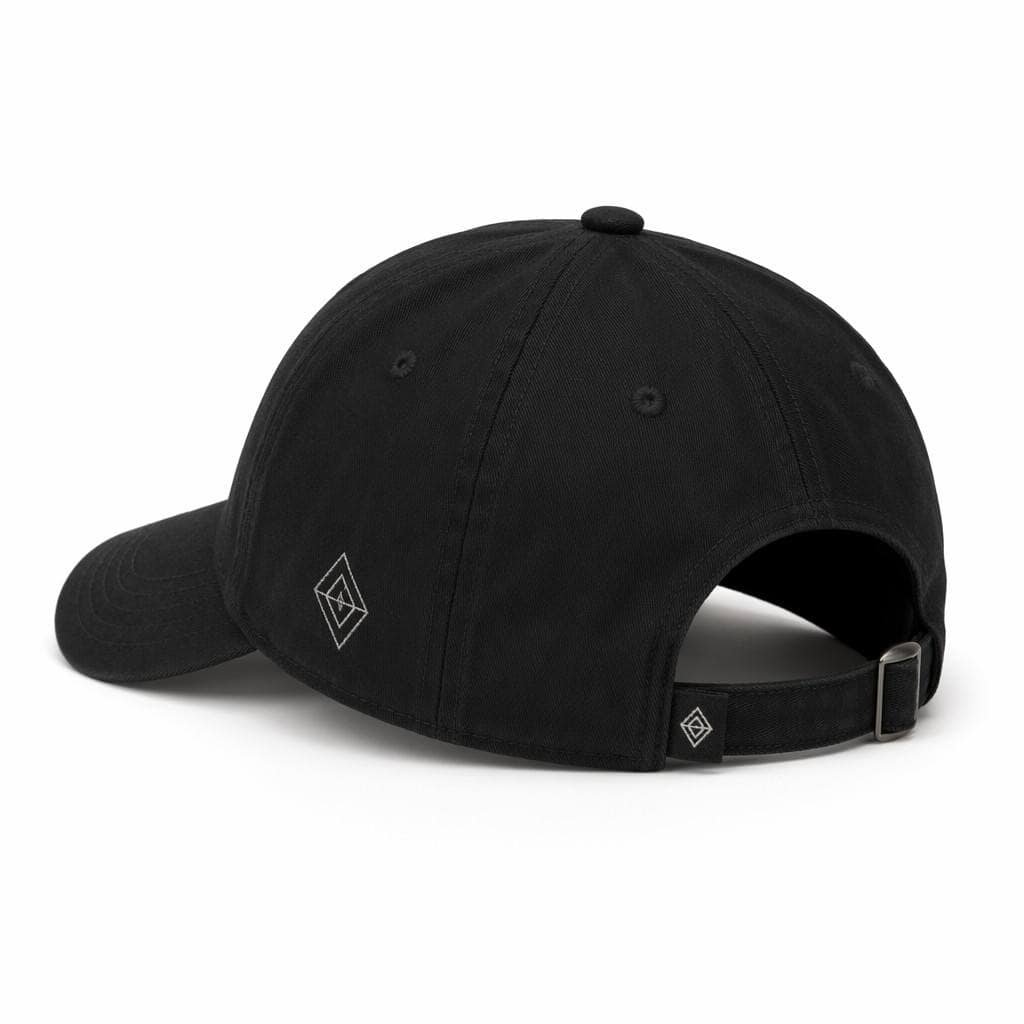 Custom Embroidered Dad Hats—Side & Back Embroidery—Black Dad Hat
