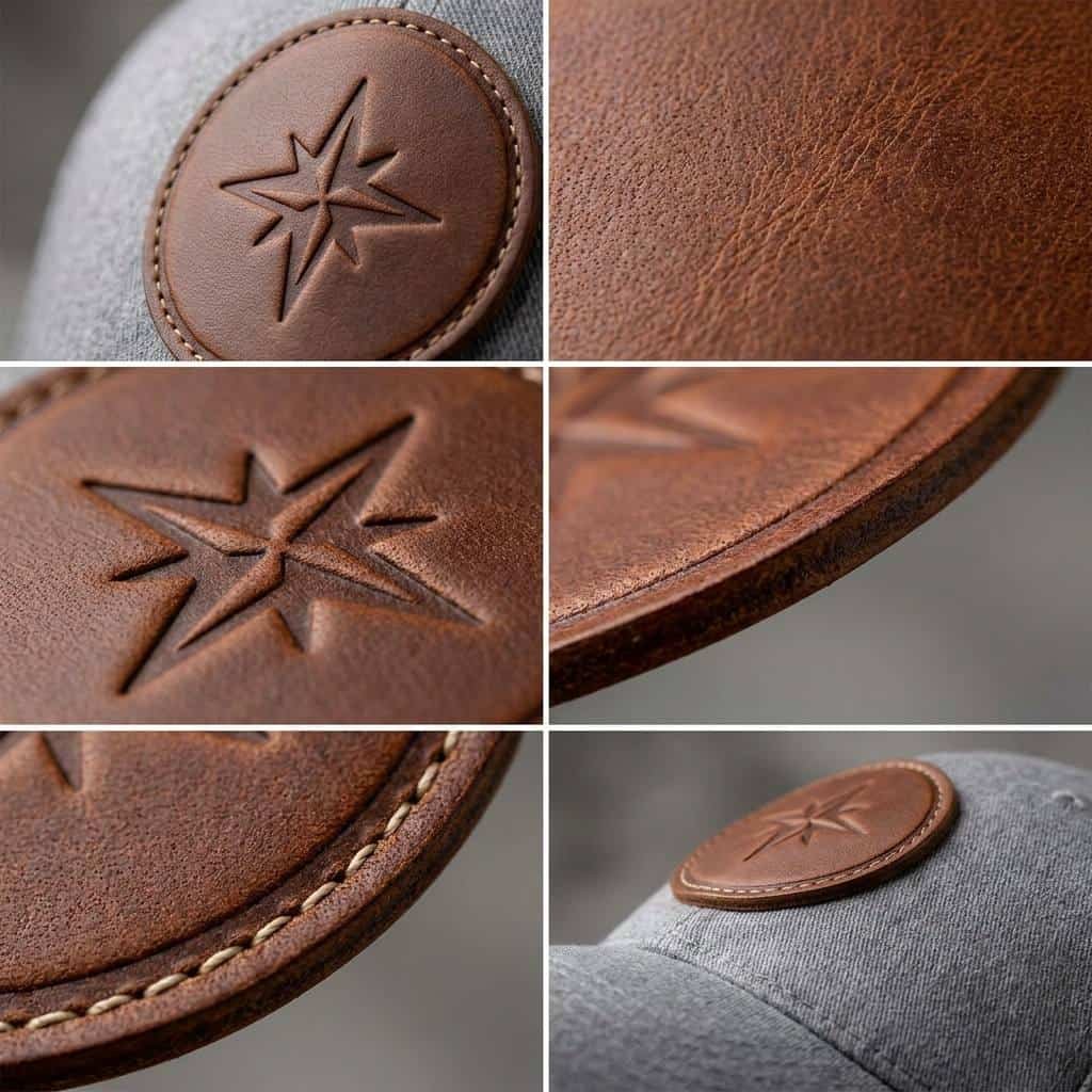 Custom Logo Baseball Caps —Leather Patch
