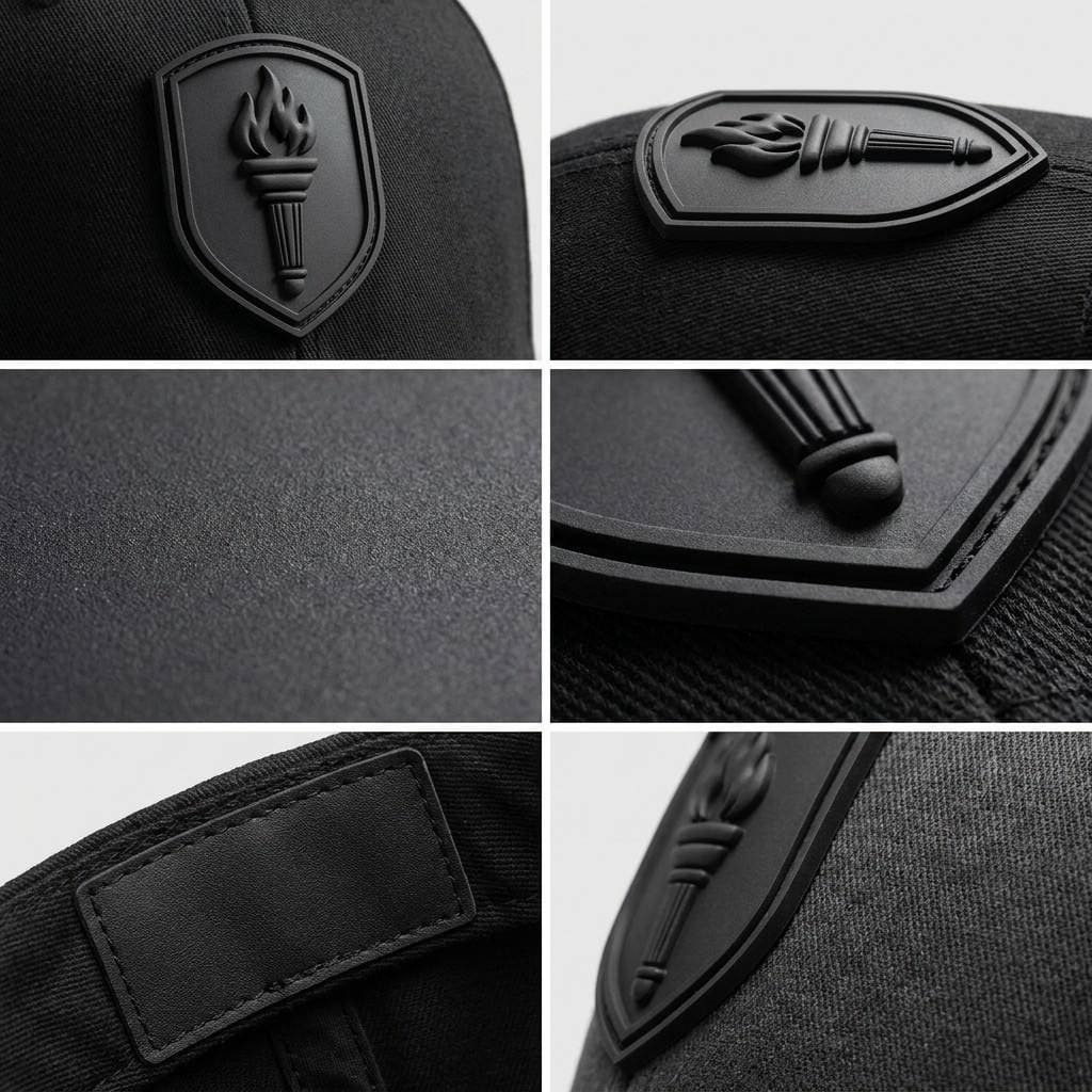 Custom Logo Baseball Caps —Rubber PVC Patch