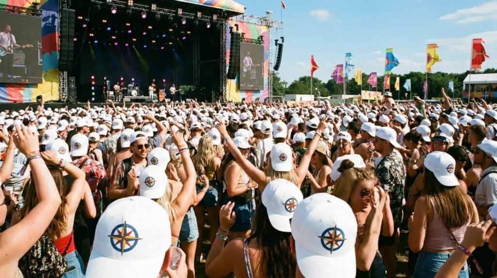 Custom Printed Baseball Cap —Colorful Graphic – Music Festival