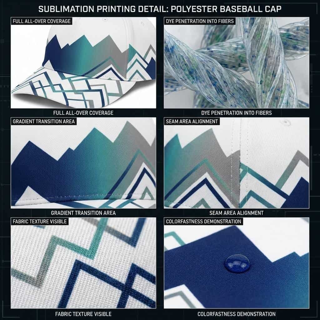 Custom Printed Baseball Caps —Sublimation