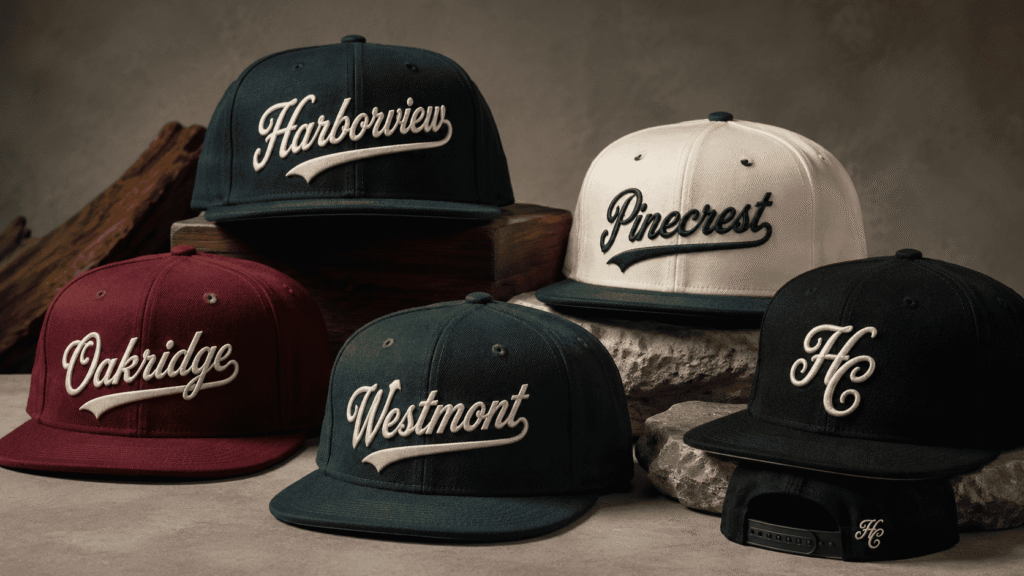 Custom Script Snapback Hats
