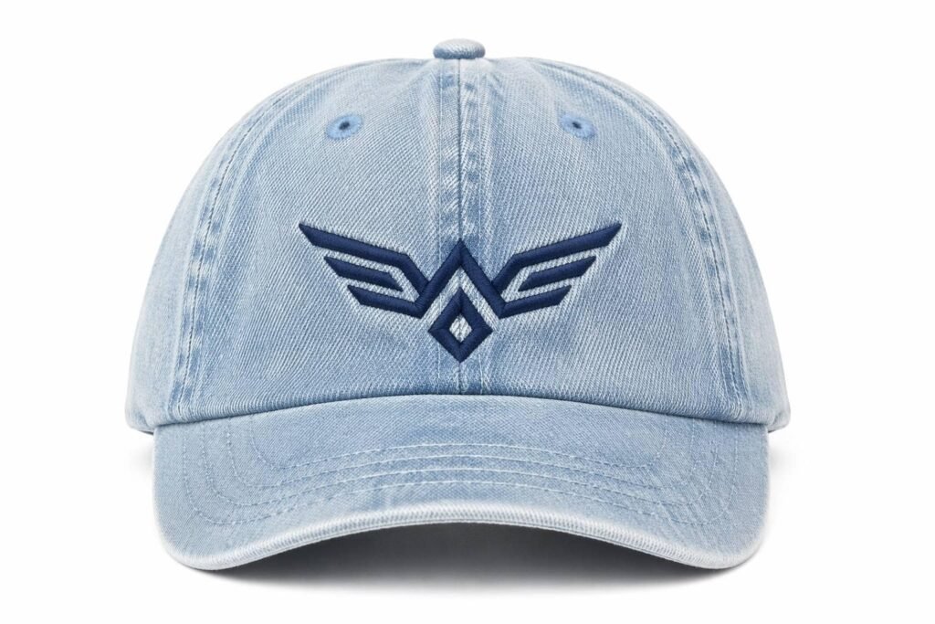 Denim Dad Hats—Light Washed Denim