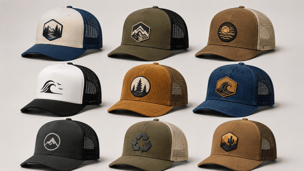Different Front Panel Materials for Trucker Hats