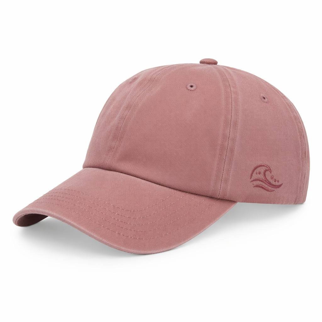 Personalized Dad Hats—Side Logo Embroidery—Dusty Pink