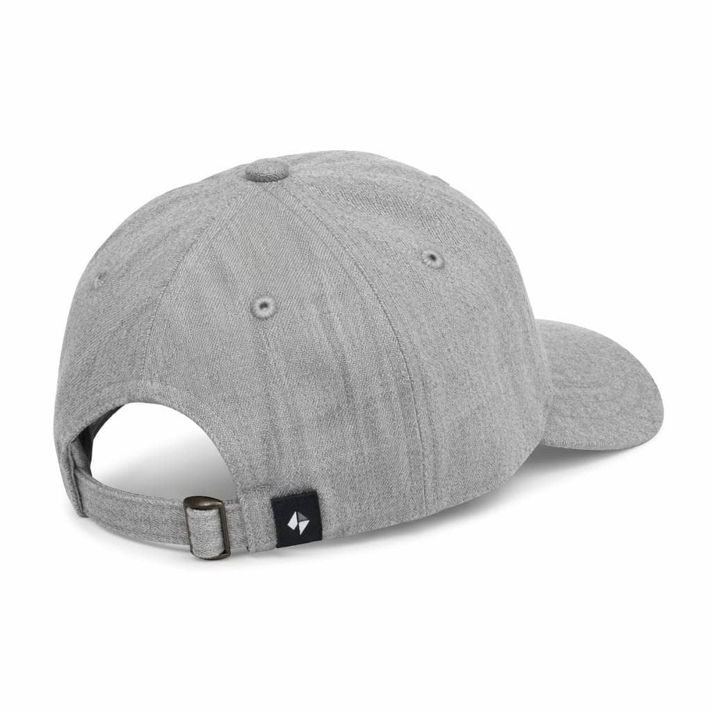 Personalized Dad Hats—Woven Label & Adjustable Strap—Heather Grey