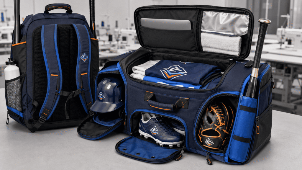 custom team bag storage structure
