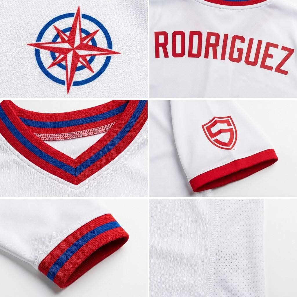 V-Neck —White hooded jersey
