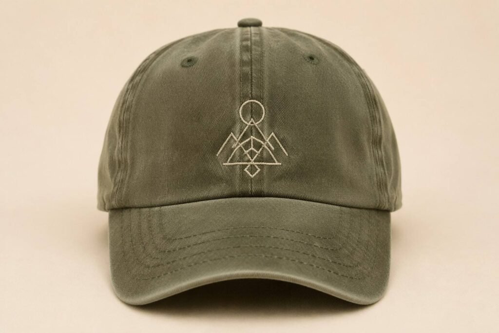 Washed Cotton Dad Hats—Washed Olive Green
