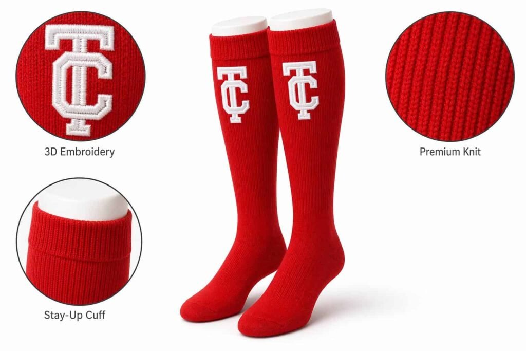 custom baseball socks —Custom Logo —Initials Logo