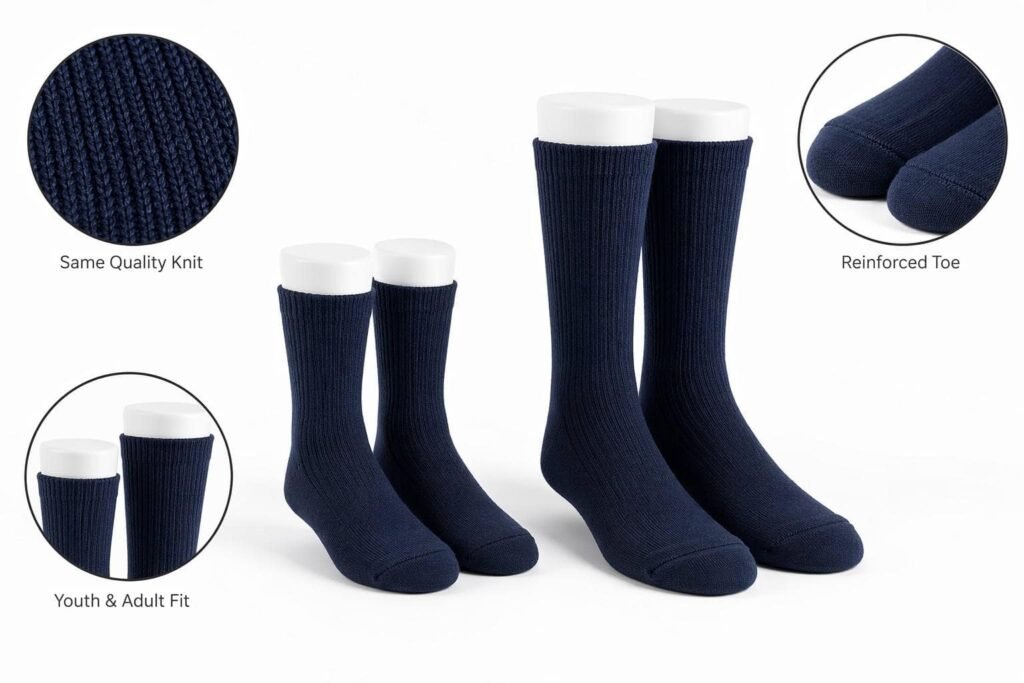 custom baseball socks —Custom Sock Style —Youth & Adult—Same Quality Knit Reinforced Toe Youth & Adult Fit