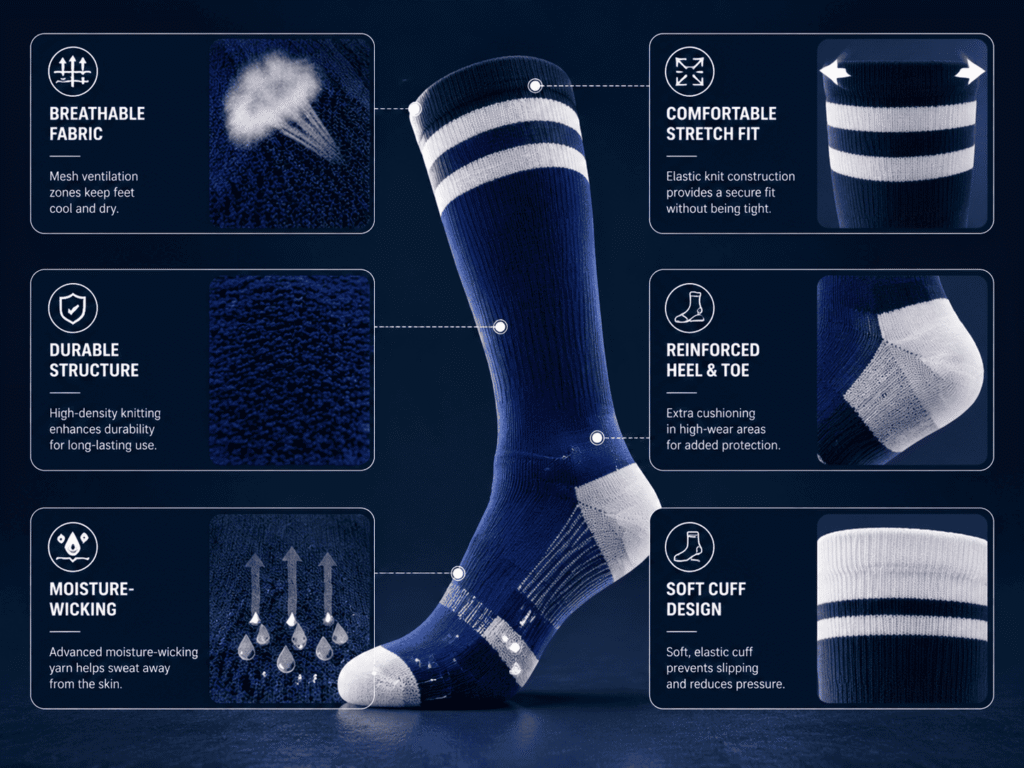 custom baseball socks —Performance Features