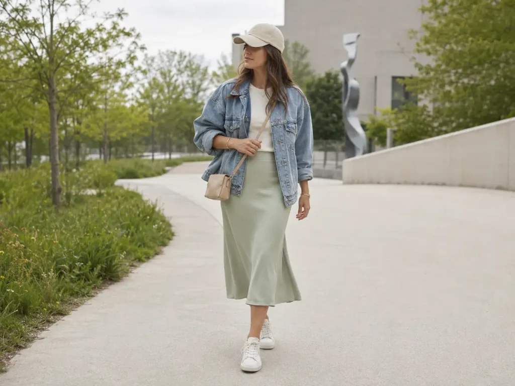 womens-baseball-cap-midi-skirt-outfit