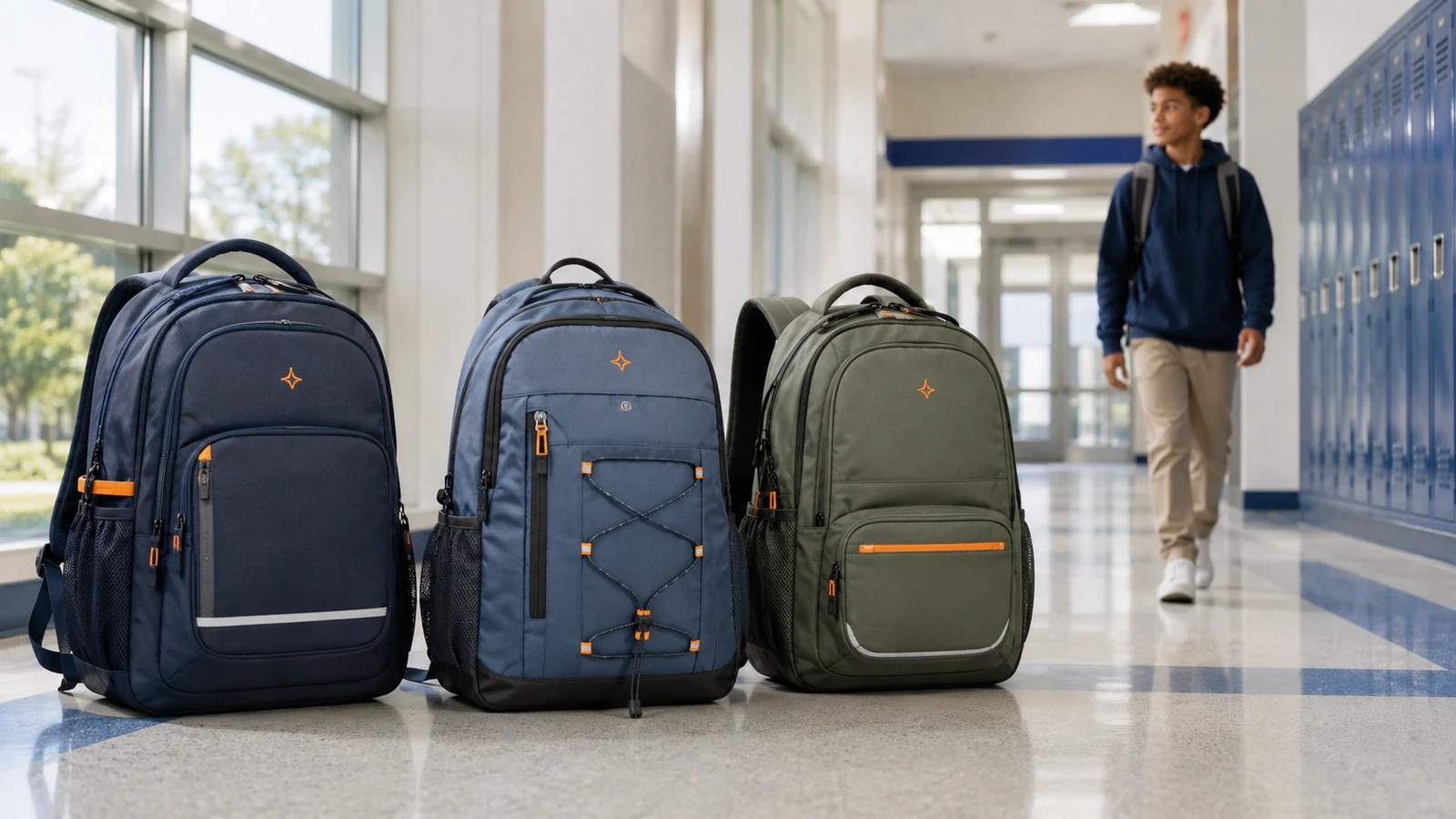 A middle school backpack program should balance student fit, daily organization and a coherent visual identity.