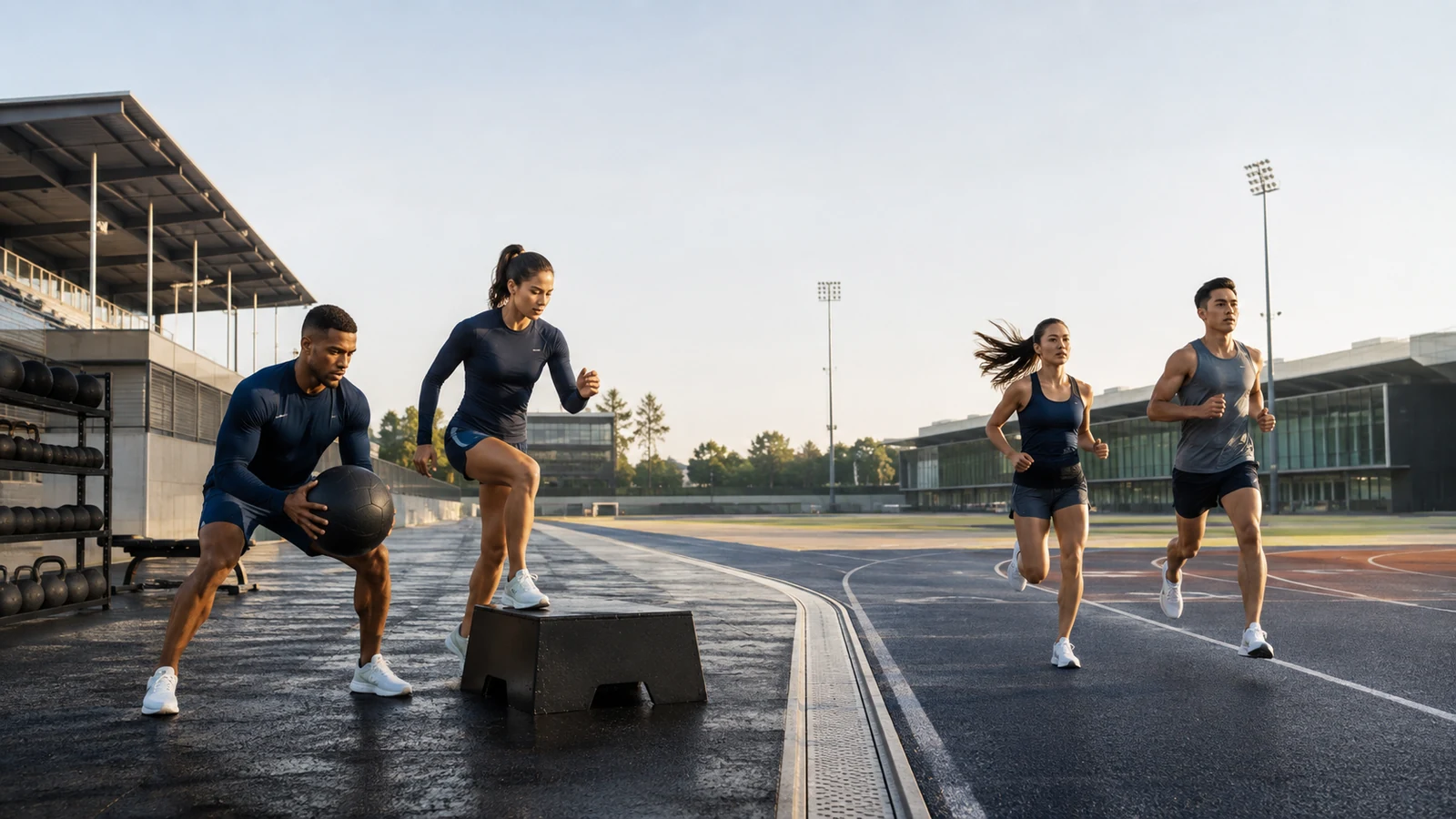 Training apparel supports varied movements, while running apparel emphasizes efficient forward motion.