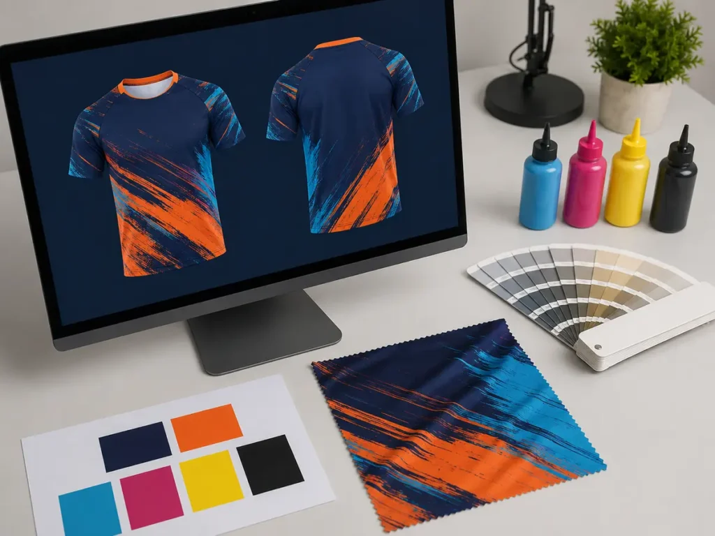 RGB, process values, and a physical fabric result are connected, but they are not interchangeable approval standards.