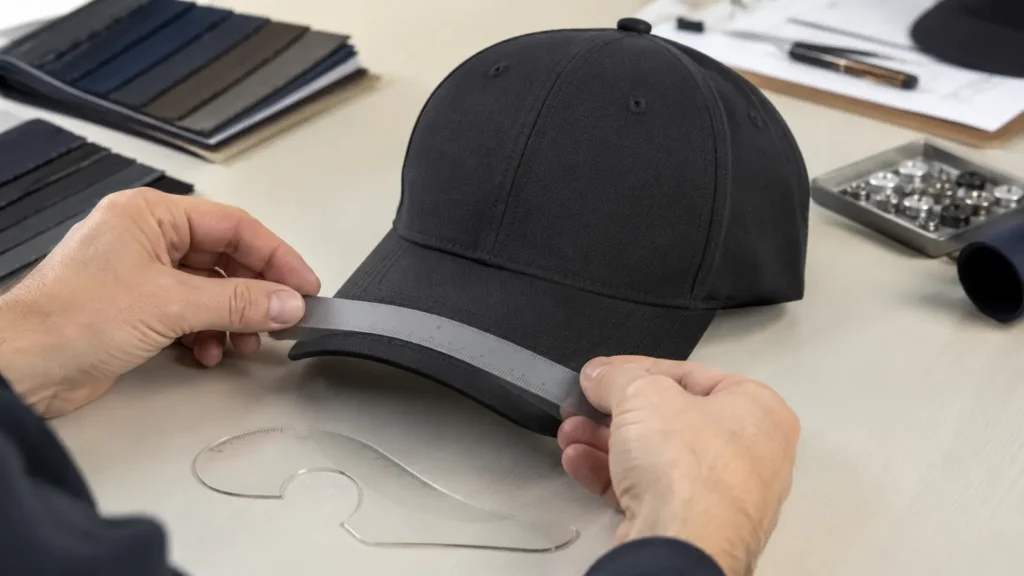 Approve visor geometry and hand feel as physical properties; a side-view mockup cannot prove them.