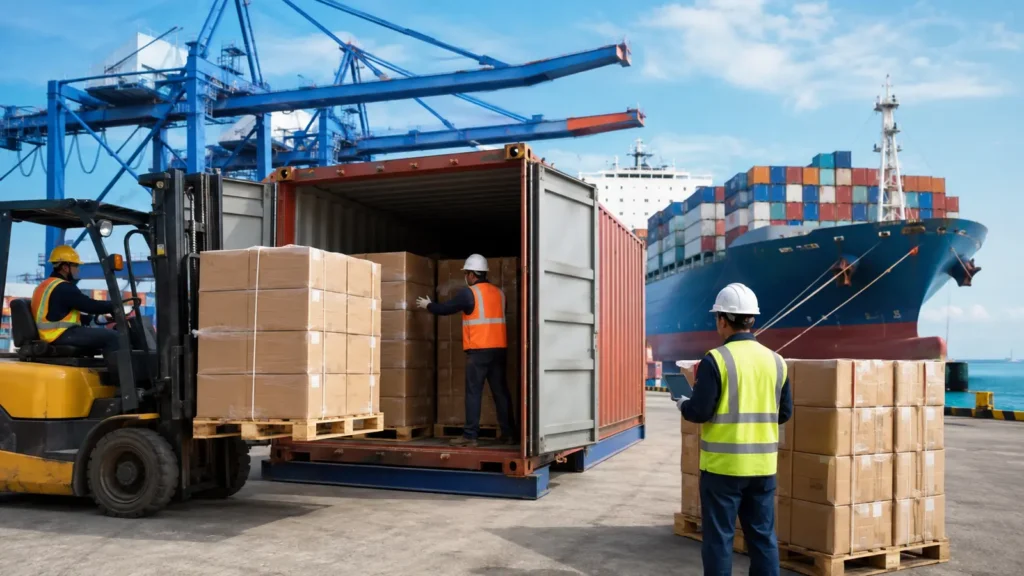 FOB delivery and risk transfer occur when the goods are on board the nominated vessel at the named port.