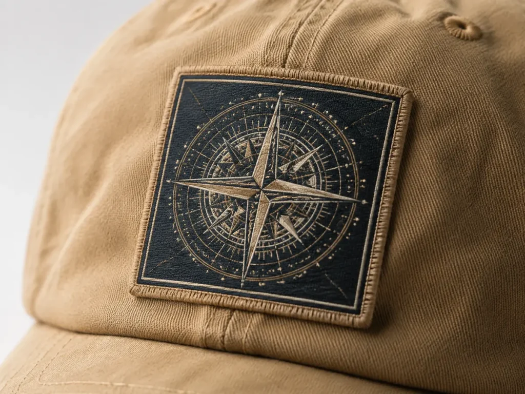 Fine interlaced threads help a woven patch retain intricate linework in a compact area.