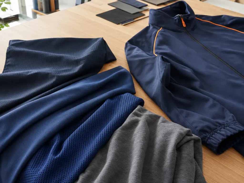 Fabric construction and finishing determine how a jacket feels and performs more than fiber content alone.
