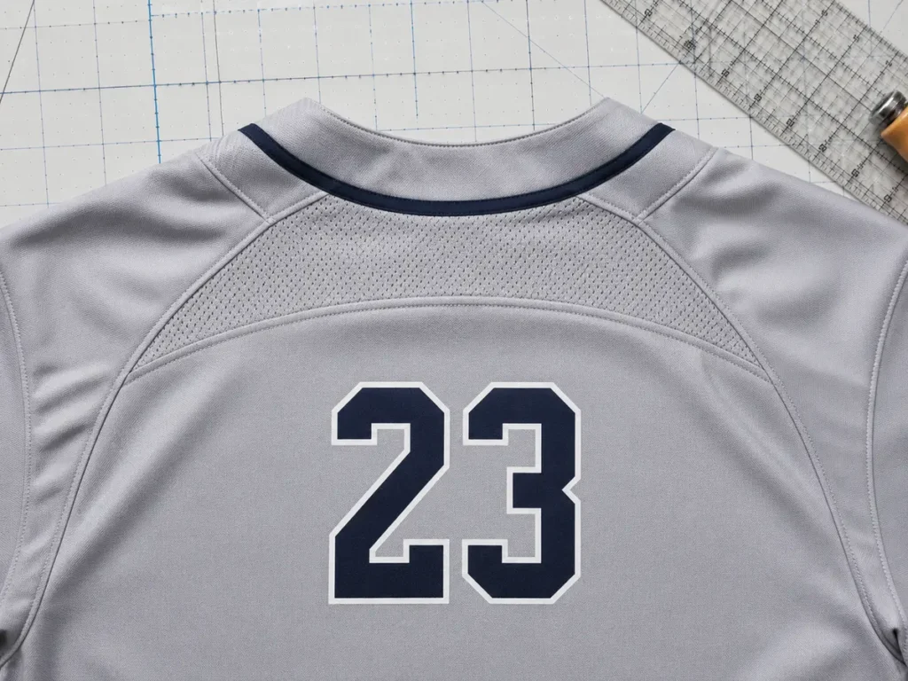 Design to the usable garment panel; do not center artwork against the total fabric width without considering seams.