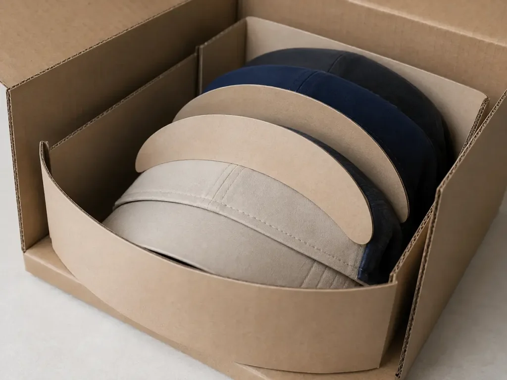 Shaped spacers and perimeter clearance reduce concentrated force on visor tips and curves.