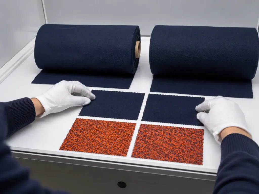 Different production lots can be close without being physically identical; the buyer should approve the current lot against the agreed reference.