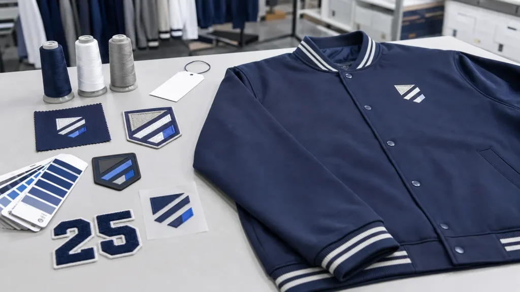 Approve each chosen decoration method on the actual jacket material, not only on a screen.