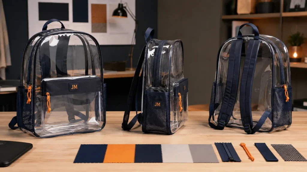 Keep customization concentrated on opaque trim and approve the decorated sample against the access policy.