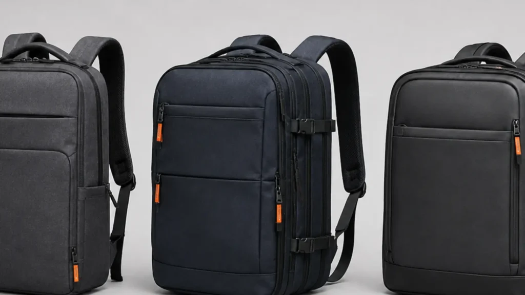 Tonal marks, zipper accents, labels, and color placement can create a professional branded program.
