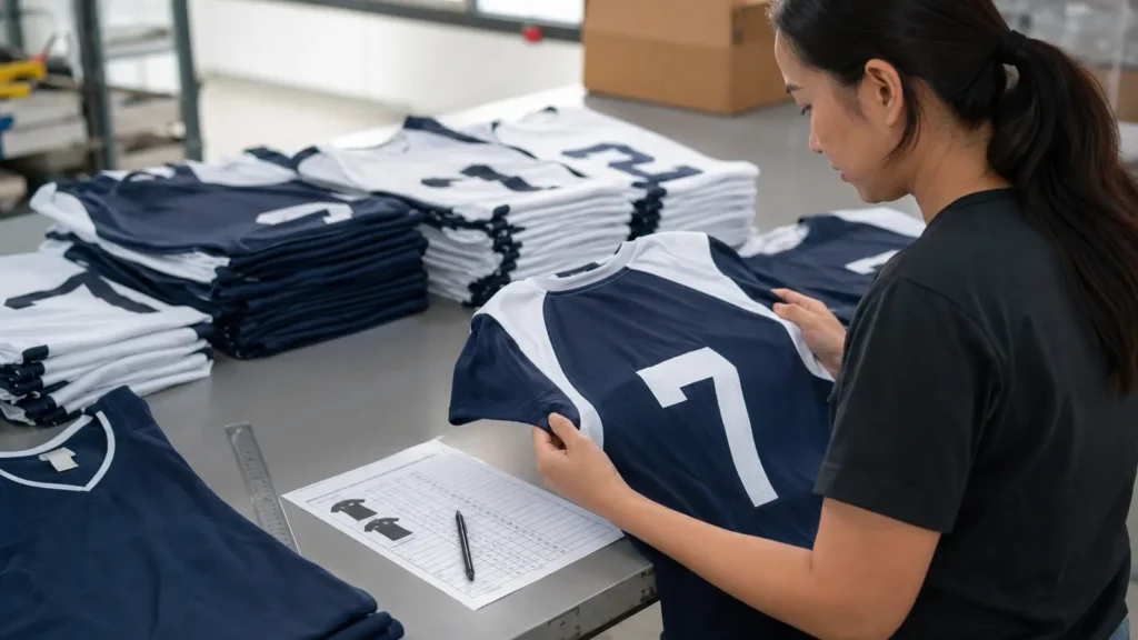 Final inspection should reconcile the physical garments to the locked roster—not to memory or informal messages.