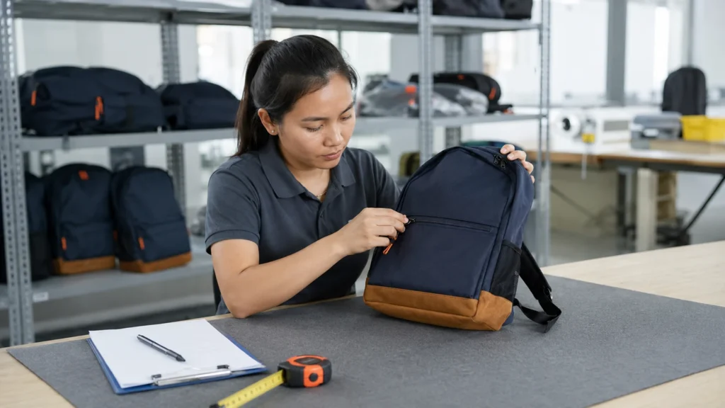 The approved sample, measurement sheet and defect criteria should work together as the production reference.