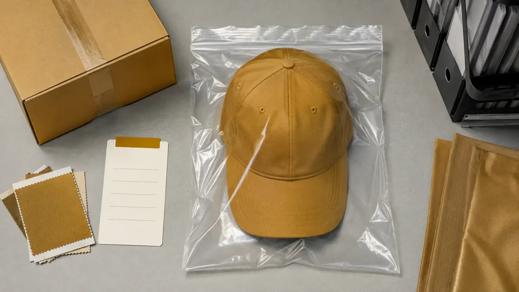 Preserve the approved physical hat with the exact files and version that authorized production.