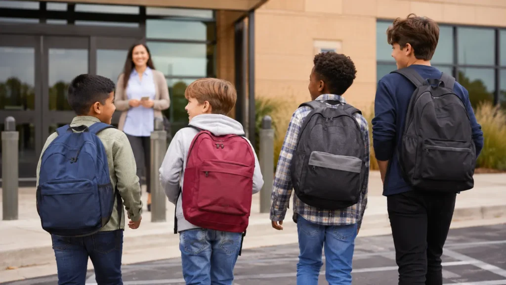 A coordinated range can maintain a common visual identity while fitting different student stages.