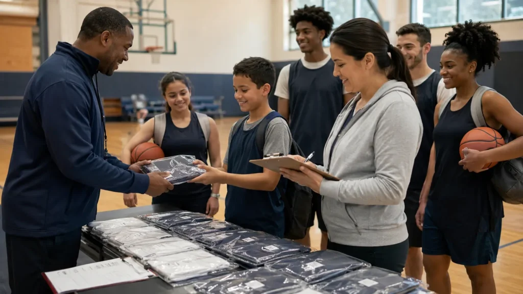 Roster-based packing reduces sorting work when mixed-size uniforms reach the team.