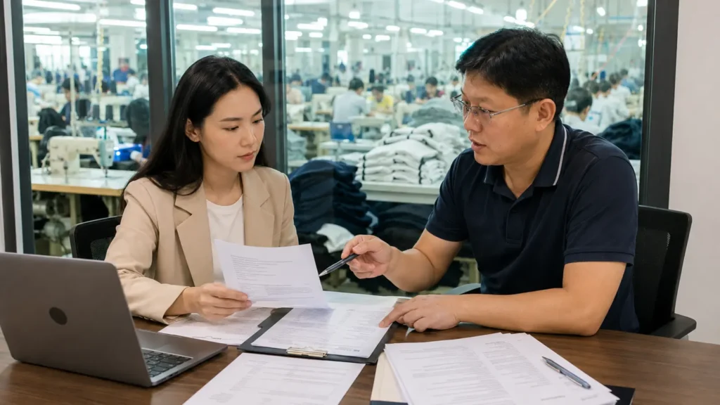 Differences among the seller, factory, export company and bank beneficiary should be explained before payment.