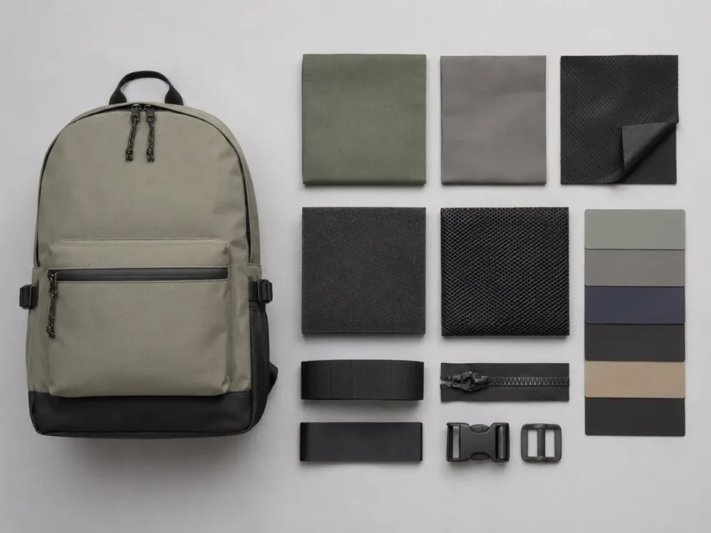Approve exact physical material codes and constructions, not broad descriptions such as “600D,” “water-resistant fabric,” or “high-density foam.”