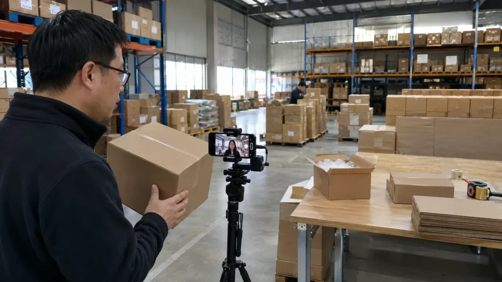 The packing and warehouse route helps connect product control with export preparation and shipment records.