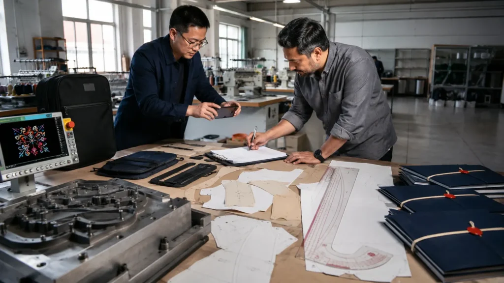Buyer and manufacturer inventory molds, paper patterns and embroidery files