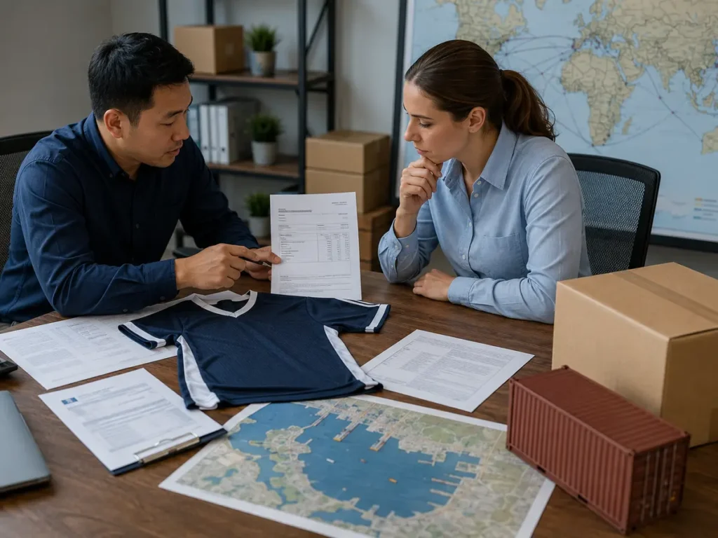 The trade term, exact place and version should align with the actual transport flow.