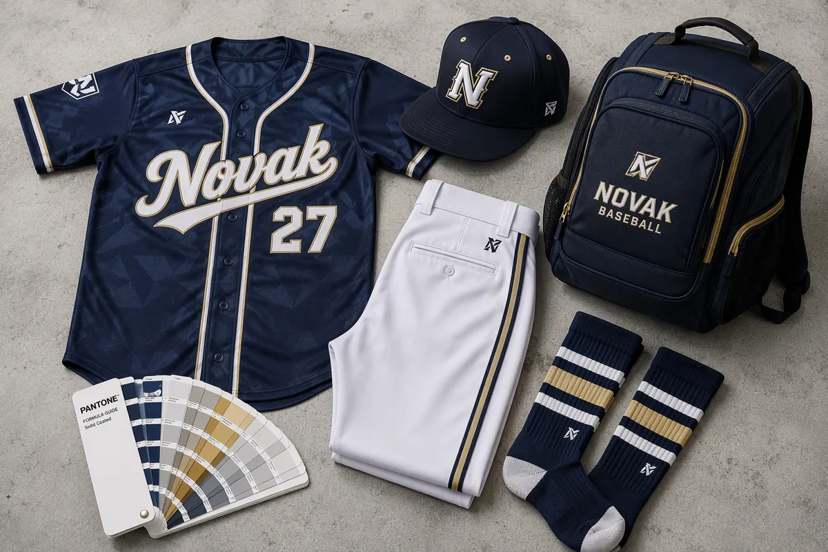 Coordinated Custom Baseball Uniform Package with Pantone Color Matching